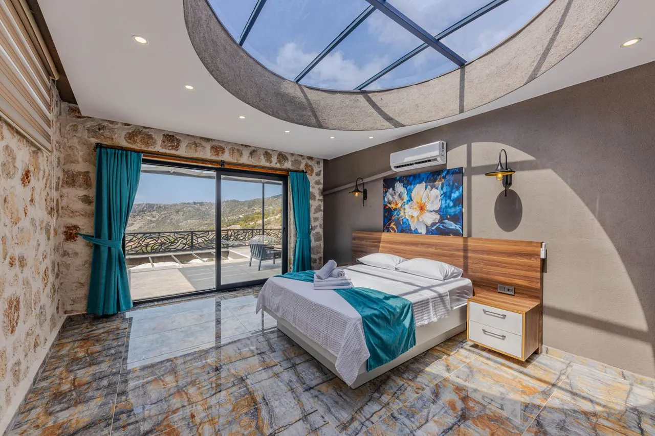 Sumptuous hotel room with premium furnishings